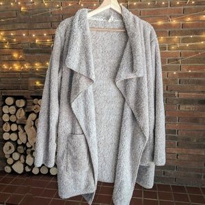 Cream tan teddy bear cardigan Large Extra Large L